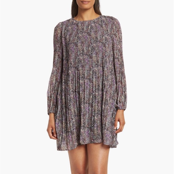 NWOT Wishlist Apparel Floral Pleated Bohemian Dress - Size S/M - Picture 1 of 12